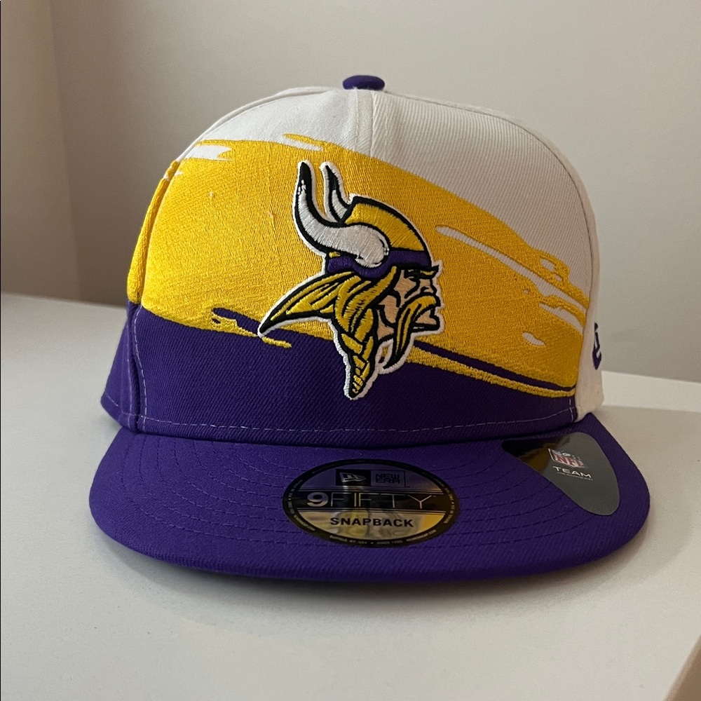 NFL Vikings Yellow and Purple Snapback Cap